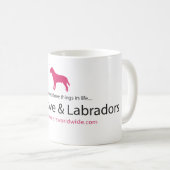 Mug Paix, amour et Labradors (Devant droit)