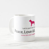 Mug Paix, amour et Labradors (Devant gauche)