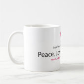 Mug Paix, amour et Labradors (Gauche)