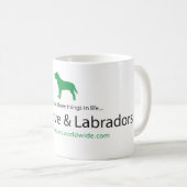 Mug Paix, amour et Labradors (Devant droit)