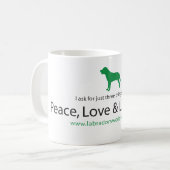 Mug Paix, amour et Labradors (Devant gauche)