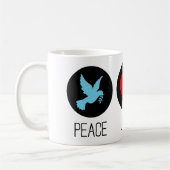 Mug Paix amour et licornes (Gauche)