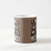 Mug Paix, amour et nostalgie : Citation de la typograp (Centre)