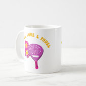 Mug Paix, Amour et Padel Flower Power (Devant gauche)