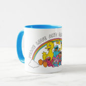 Mug Paix, Amour et Rue Sésame (Devant gauche)