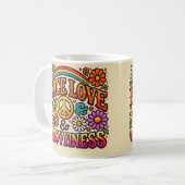 Mug Paix, Amour & Grooviness (Devant gauche)