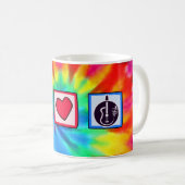 Mug Paix, amour, guitares acoustiques (Devant droit)