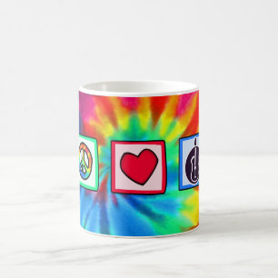 Mug Paix, amour, guitares acoustiques