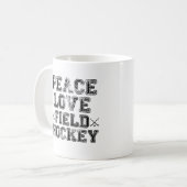 Mug Paix, amour, hockey de champ (Devant gauche)