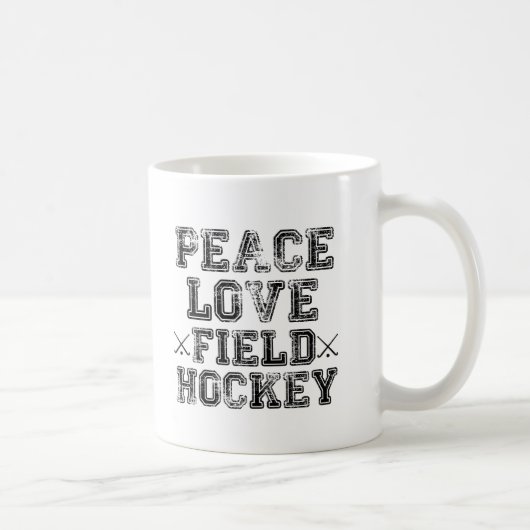 Mug Paix, amour, hockey de champ (Droite)