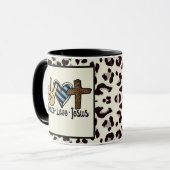 Mug Paix amour Jésus (Devant gauche)
