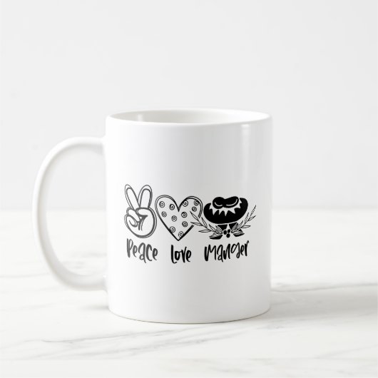 Mug Paix Amour Manger Noël (Gauche)