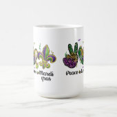 MUG PAIX AMOUR MARDI GRAS PURPLE OR VERT (Centre)