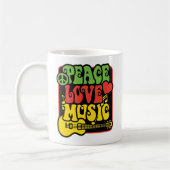 Mug Paix-Amour-Musique de Rasta (Gauche)
