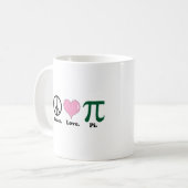 Mug paix amour pi (Devant gauche)