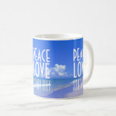 Mug Paix, amour, pieds de Sandy (Devant droit)