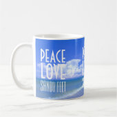 Mug Paix, amour, pieds de Sandy (Gauche)