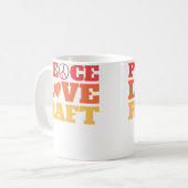 Mug Paix Amour Radeau - Descente de rivière (Devant gauche)