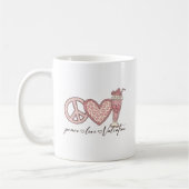 Mug Paix Amour Saint-Valentin, Milkshake Rétro (Gauche)