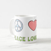 Mug Paix Amour Science (Devant gauche)