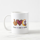 Mug Paix, Amour, Sorcière (Gauche)