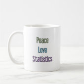 Mug Paix, amour, statistiques (Gauche)