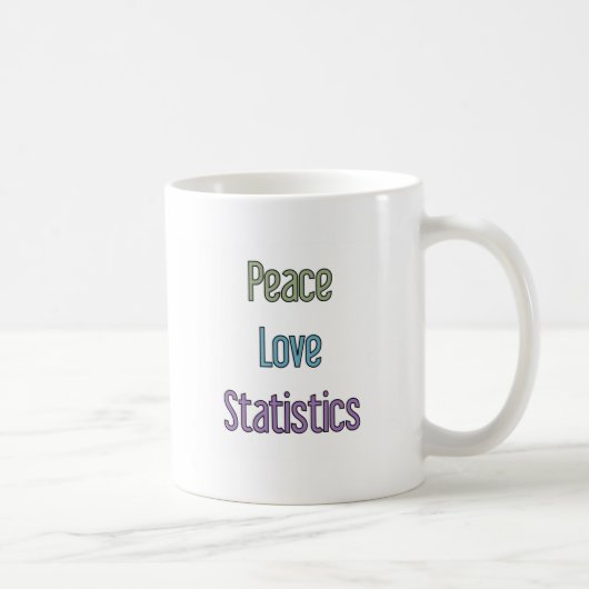 Mug Paix, amour, statistiques (Droite)