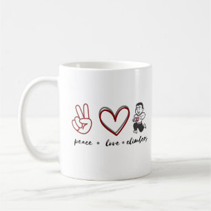 Mug Paix. Amour. T-shirt grimpeurs