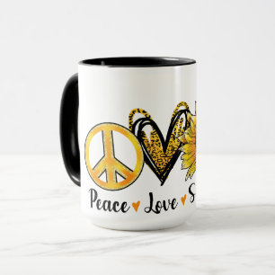 Mug "Paix, amour, tournesol" Café/Thé