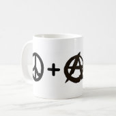 Mug Paix + Anarchie = amour (Devant gauche)