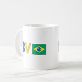 Mug Paix Brésil d'amour (Devant gauche)