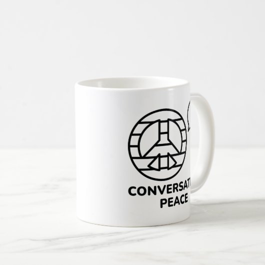 Mug Paix de la conversation (Devant droit)