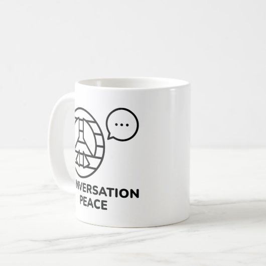 Mug Paix de la conversation (Devant gauche)