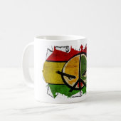 Mug paix de reggae de rasta (Devant gauche)