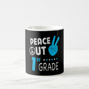 Mug Paix dehors 1re année rentrée scolaire dernier jou