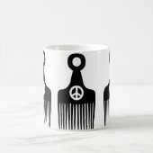 Mug Paix des cheveux afro (Centre)