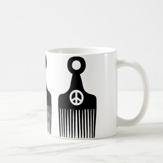 Mug Paix des cheveux afro (Droite)