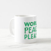 Mug Paix du monde svp (Devant gauche)