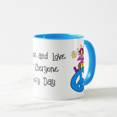 Mug Paix et amour (Devant droit)