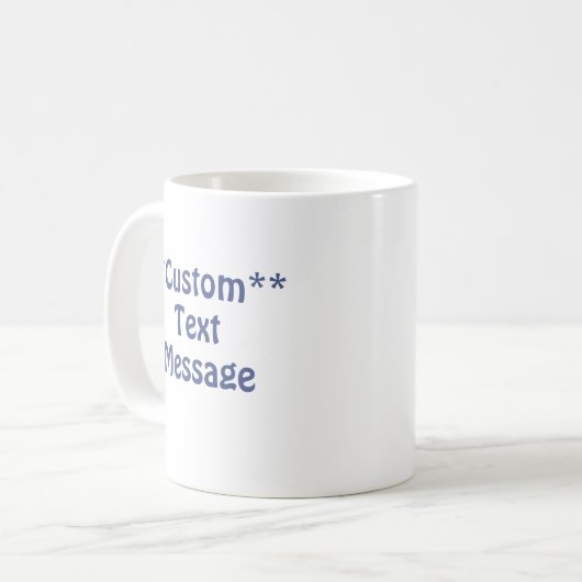 Mug Paix et amour bleu (Devant gauche)