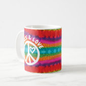 Mug Paix et amour Tie Dye Stripes (Devant gauche)