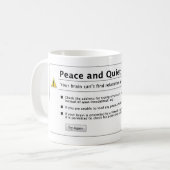 Mug paix et tranquillité (Devant gauche)