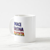 Mug Paix Hakuna Matata Art à dégradé (Devant gauche)