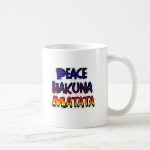 Mug Paix Hakuna Matata Art à dégradé