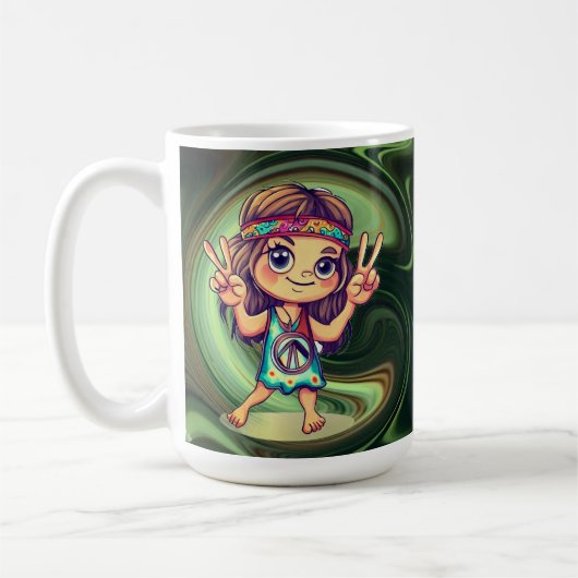 Mug Paix Hippie (Gauche)