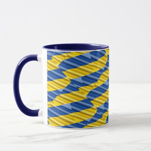 Mug Paix jaune bleu pas de guerre Ukraine inspiré mode (Gauche)