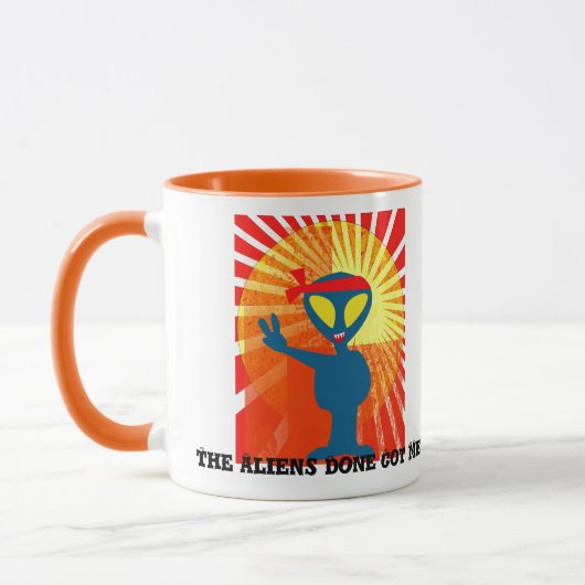 Mug Paix Les Aliens M'Ont Amené (Gauche)