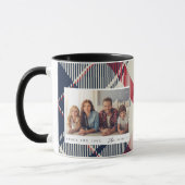 Mug Paix moderne et amour Photo de famille de Noël (Gauche)