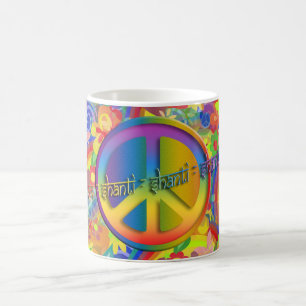 Mug Paix Om Shanti puissance des fleurs