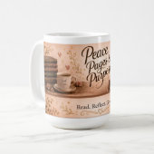 Mug Paix, Pages & Objectif  (Devant gauche)
